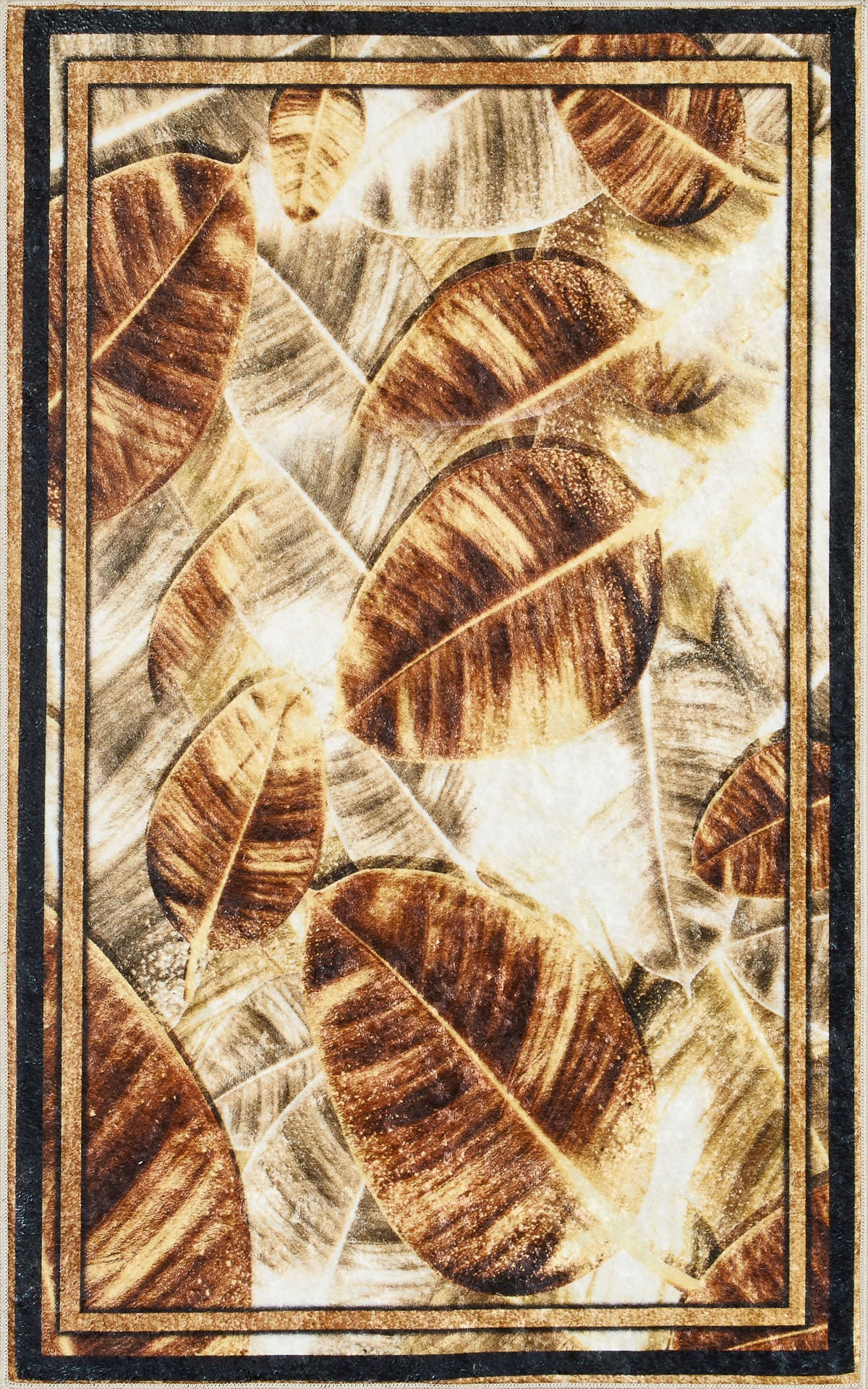 Tapis motif feuilles d'or STAMPA