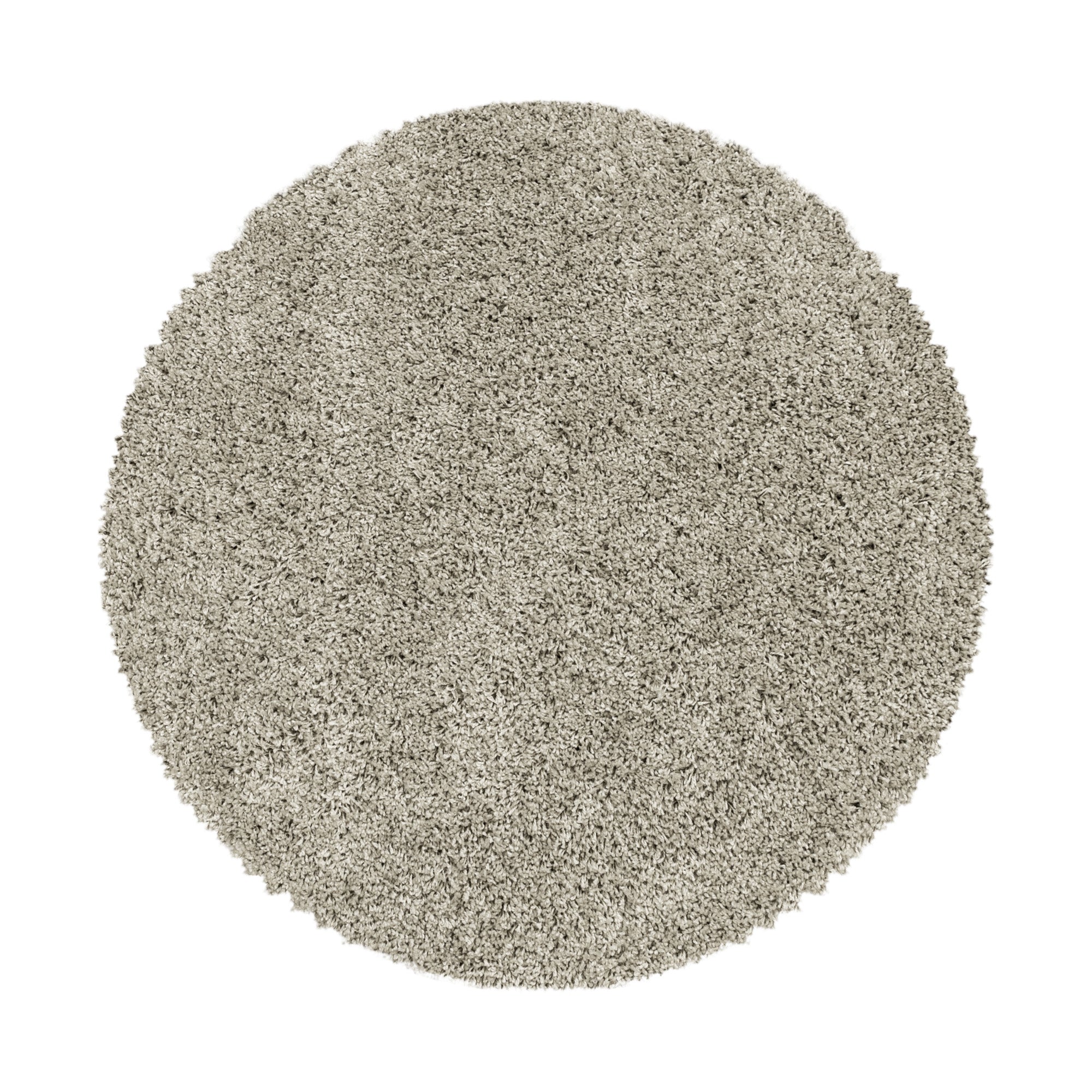 SYDNEY - Tapis shaggy uni rond à poils longs beige - SYD3000BEI SYDNEY