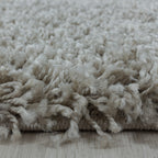 SYDNEY - Tapis shaggy uni à poils longs beige - SYD3000BEI SYDNEY
