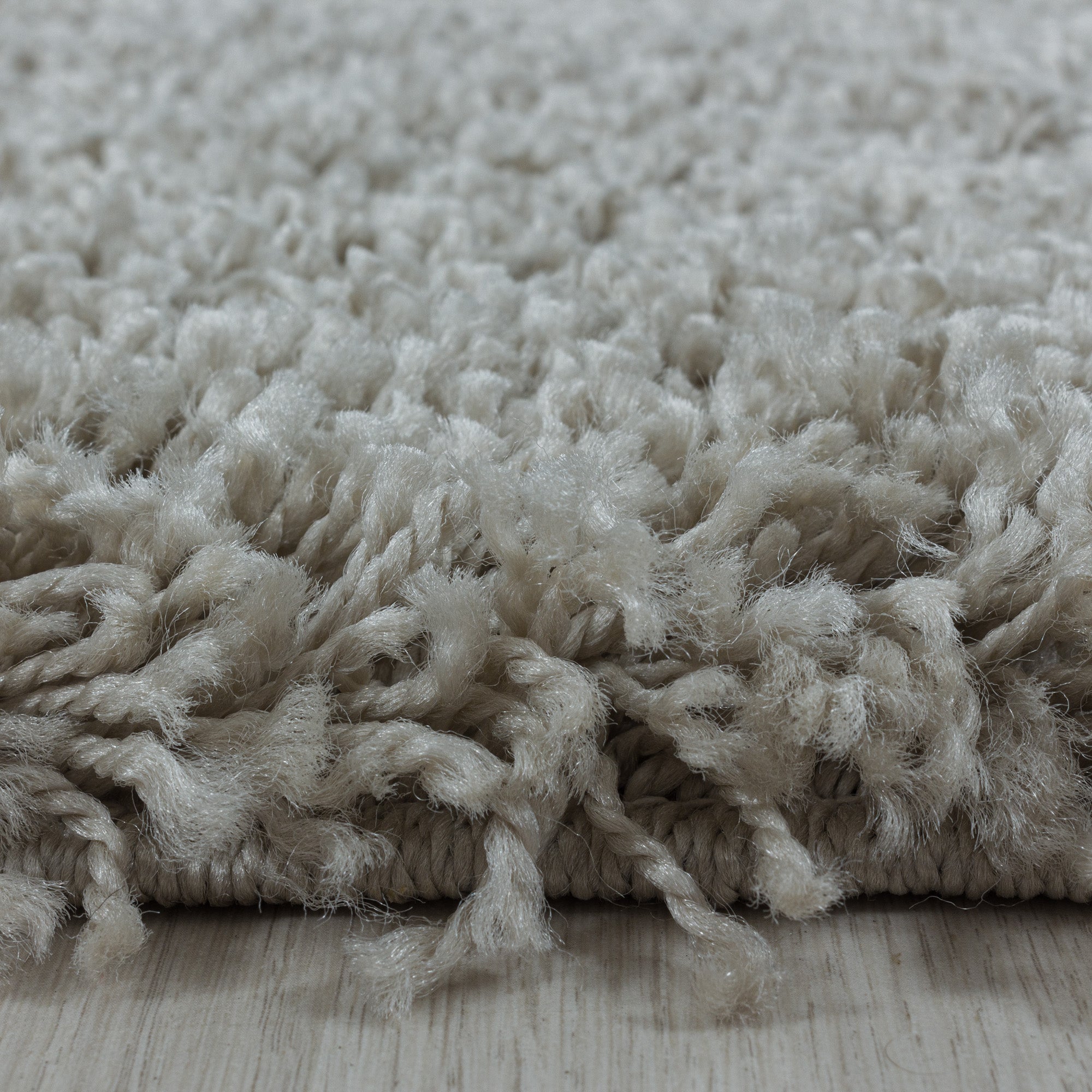 SYDNEY - Tapis shaggy uni rond à poils longs beige - SYD3000BEI SYDNEY