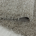 SYDNEY - Tapis shaggy uni rond à poils longs beige - SYD3000BEI SYDNEY