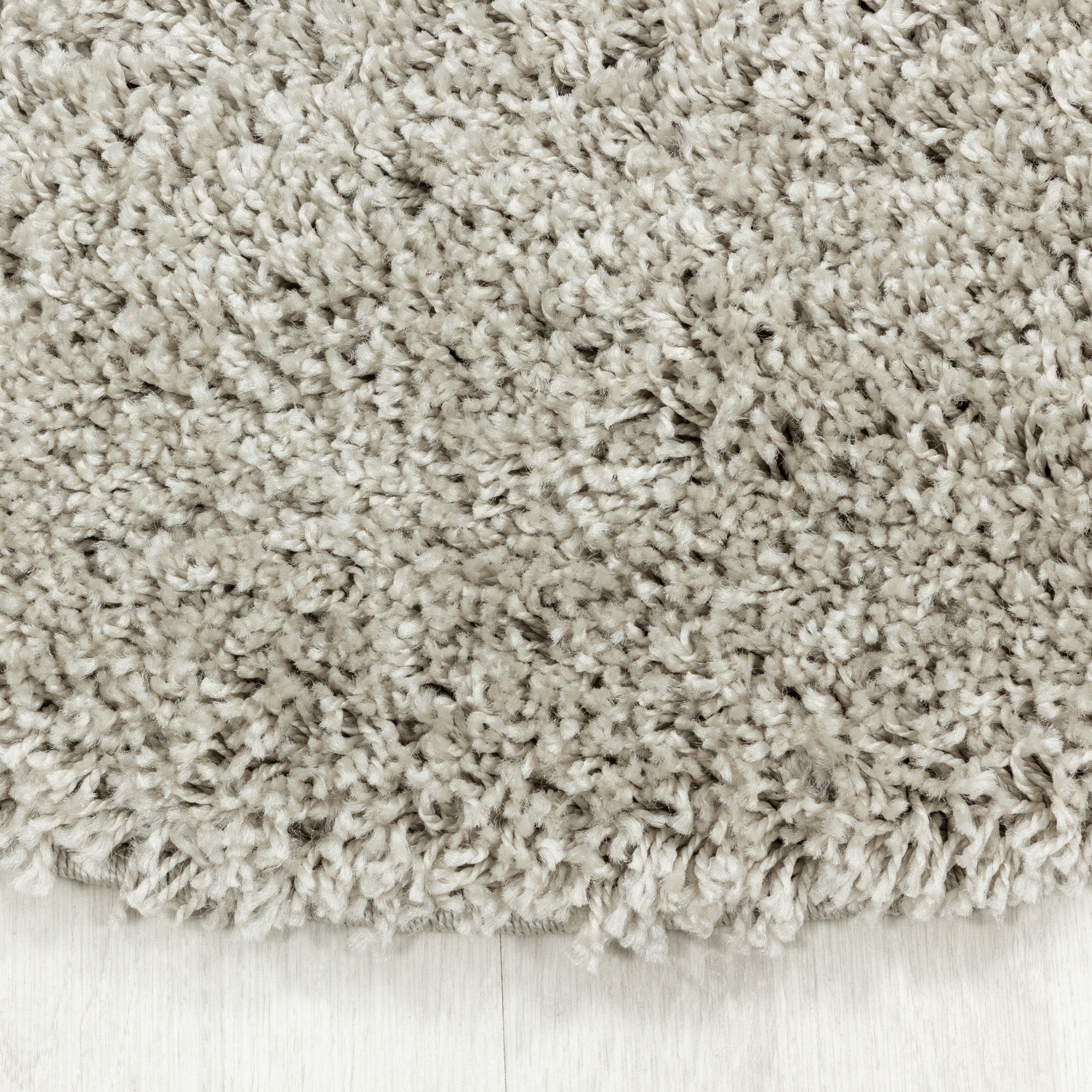 SYDNEY - Tapis shaggy uni rond à poils longs beige - SYD3000BEI SYDNEY
