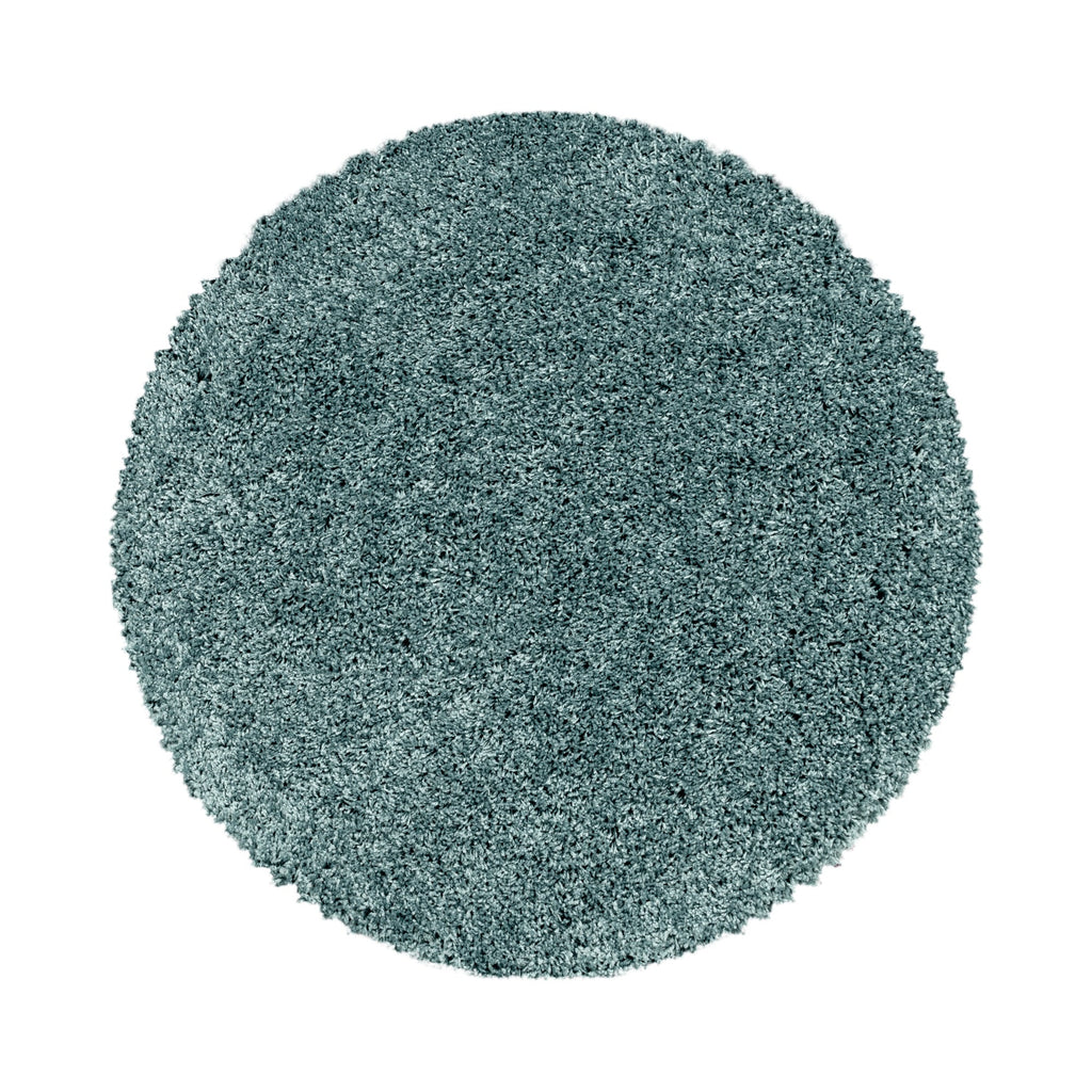 SYDNEY - Tapis shaggy uni rond à poils longs bleu - SYD3000BLE SYDNEY