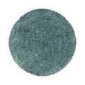 SYDNEY - Tapis shaggy uni rond à poils longs bleu - SYD3000BLE SYDNEY