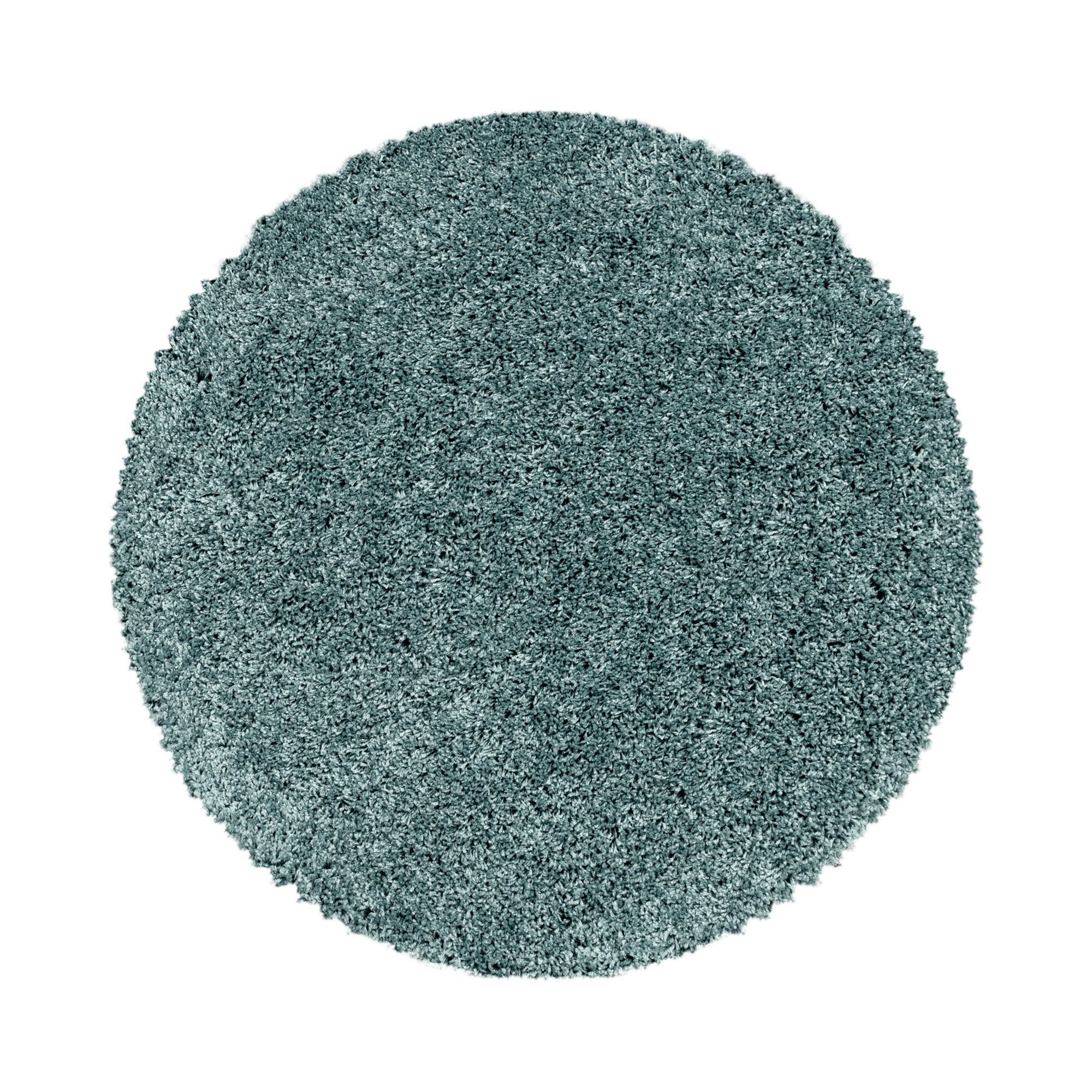 SYDNEY - Tapis shaggy uni rond à poils longs bleu - SYD3000BLE SYDNEY