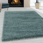 SYDNEY - Tapis shaggy uni à poils longs bleu - SYD3000BLE SYDNEY