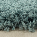 SYDNEY - Tapis shaggy uni rond à poils longs bleu - SYD3000BLE SYDNEY