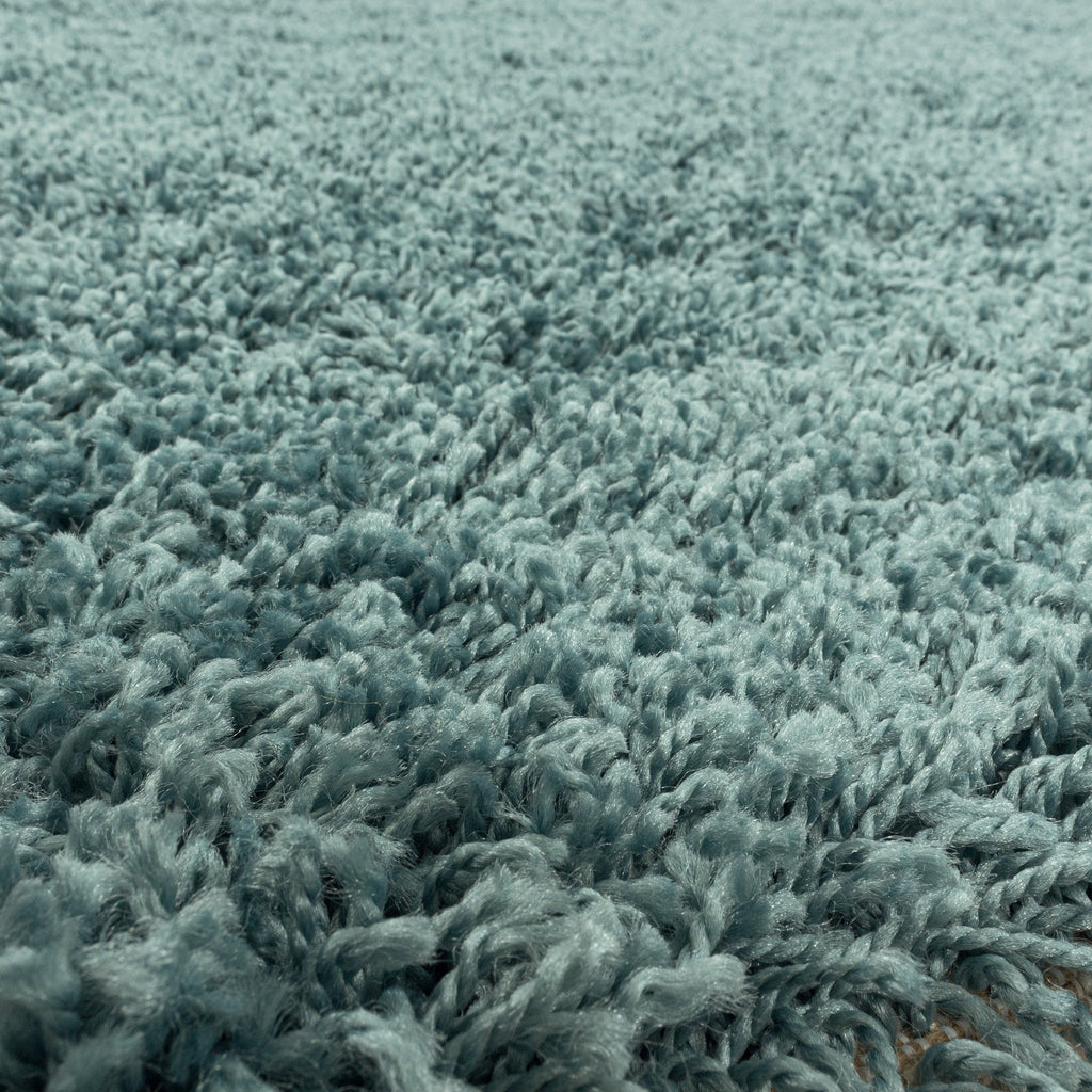 SYDNEY - Tapis shaggy uni rond à poils longs bleu - SYD3000BLE SYDNEY