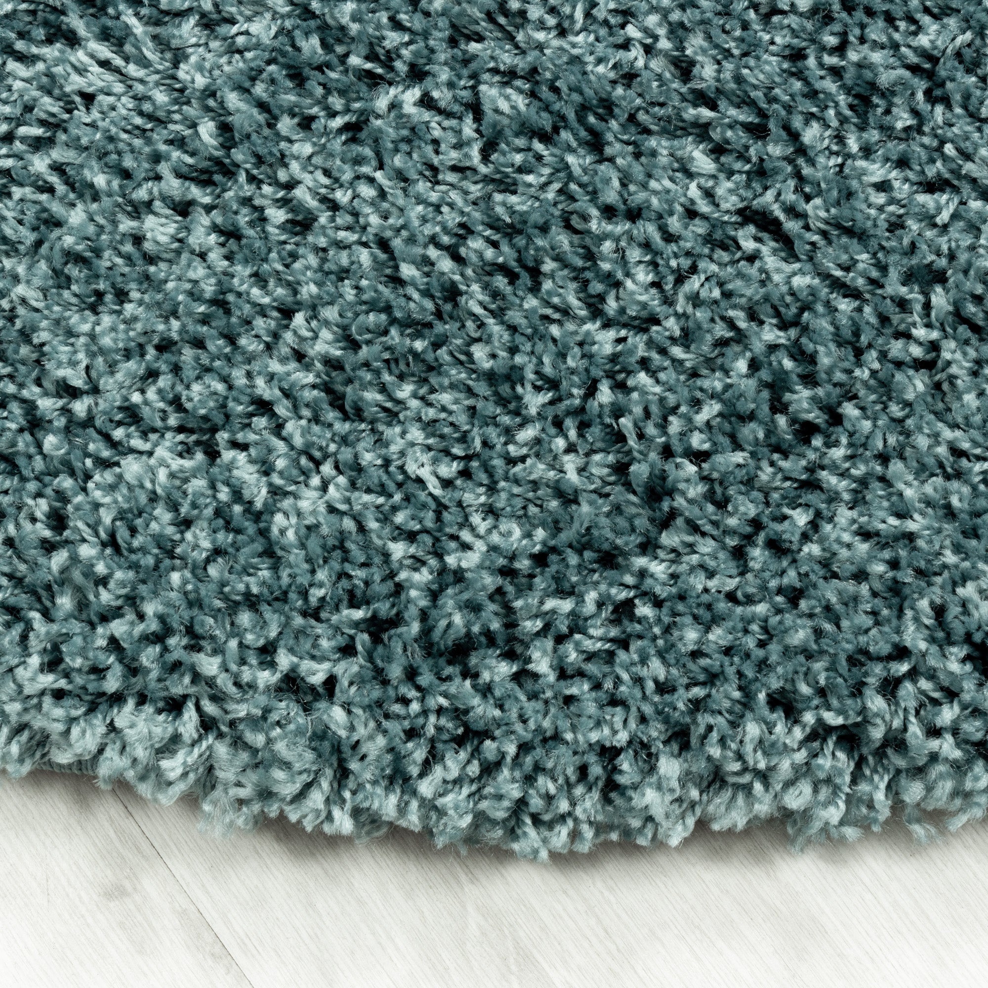SYDNEY - Tapis shaggy uni rond à poils longs bleu - SYD3000BLE SYDNEY