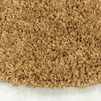 SYDNEY - Tapis shaggy uni rond à poils longs moutarde - SYD3000DOR SYDNEY