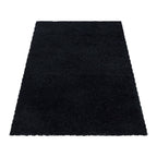 SYDNEY - Tapis shaggy uni à poils longs noir - SYD3000NOI SYDNEY