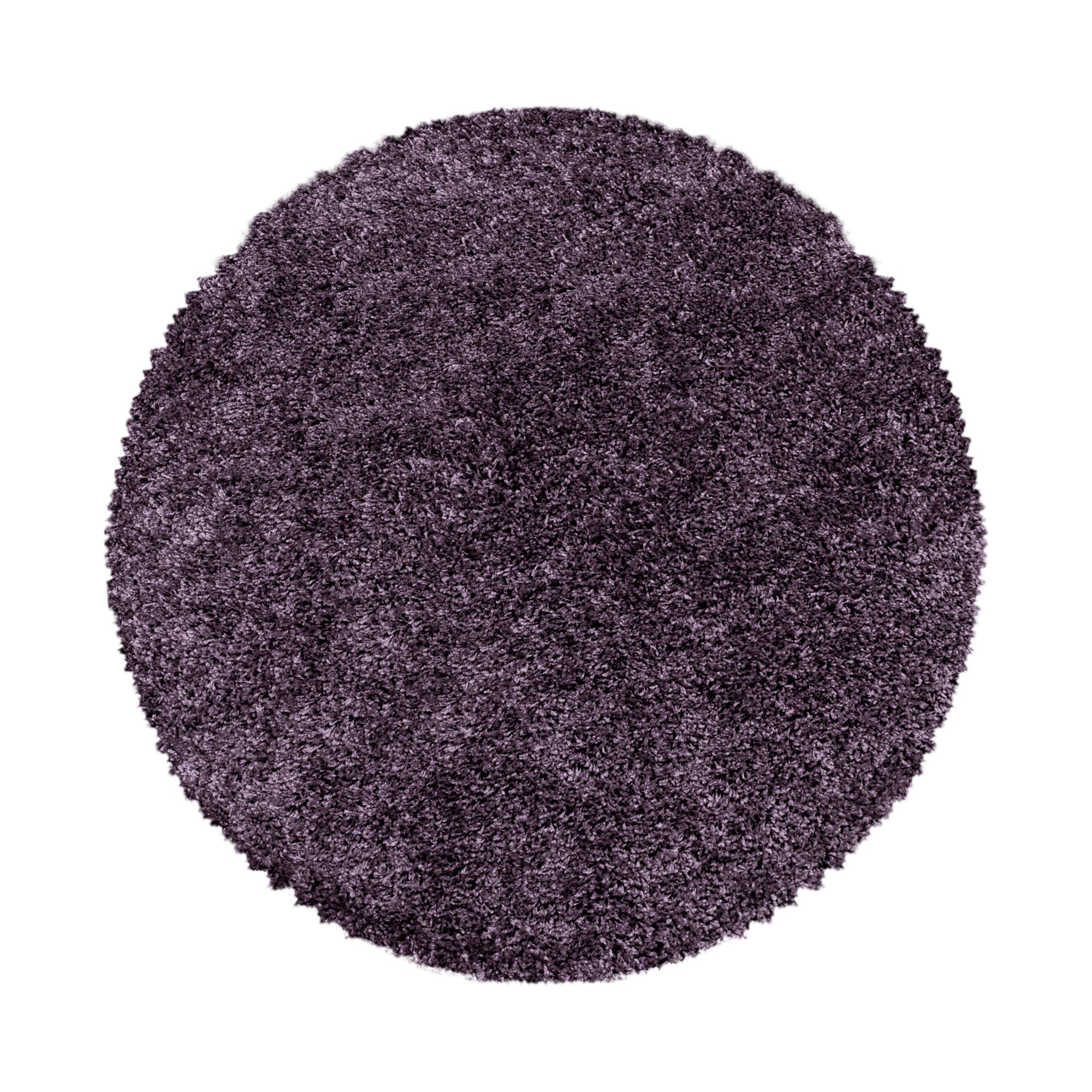 SYDNEY - Tapis shaggy uni rond à poils longs violet - SYD3000VIO SYDNEY