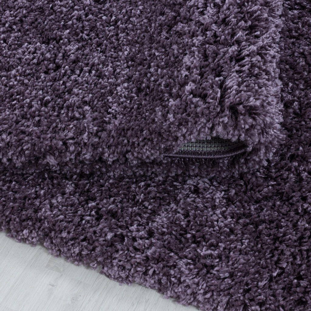 SYDNEY - Tapis shaggy uni rond à poils longs violet - SYD3000VIO SYDNEY