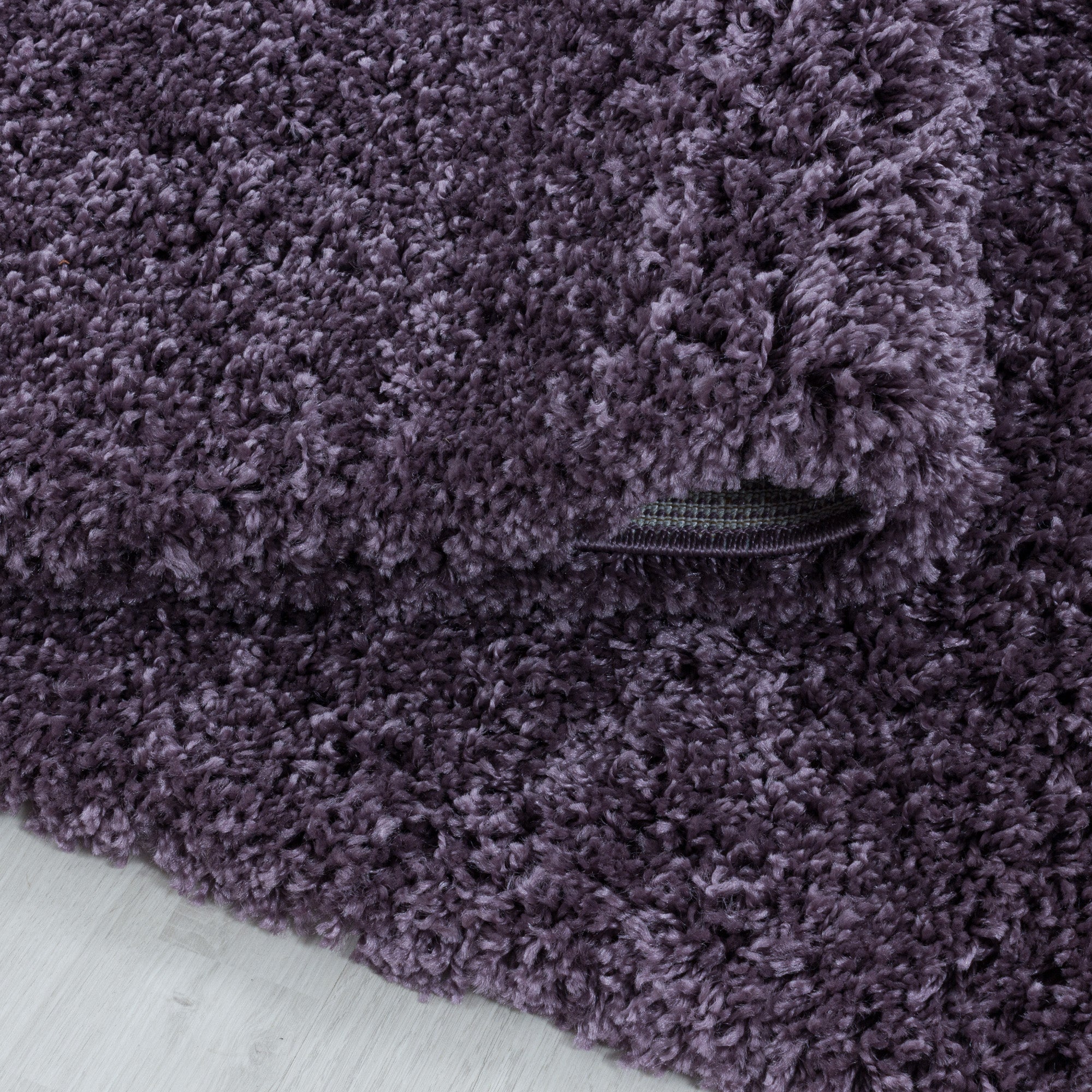 SYDNEY - Tapis shaggy uni rond à poils longs violet - SYD3000VIO SYDNEY