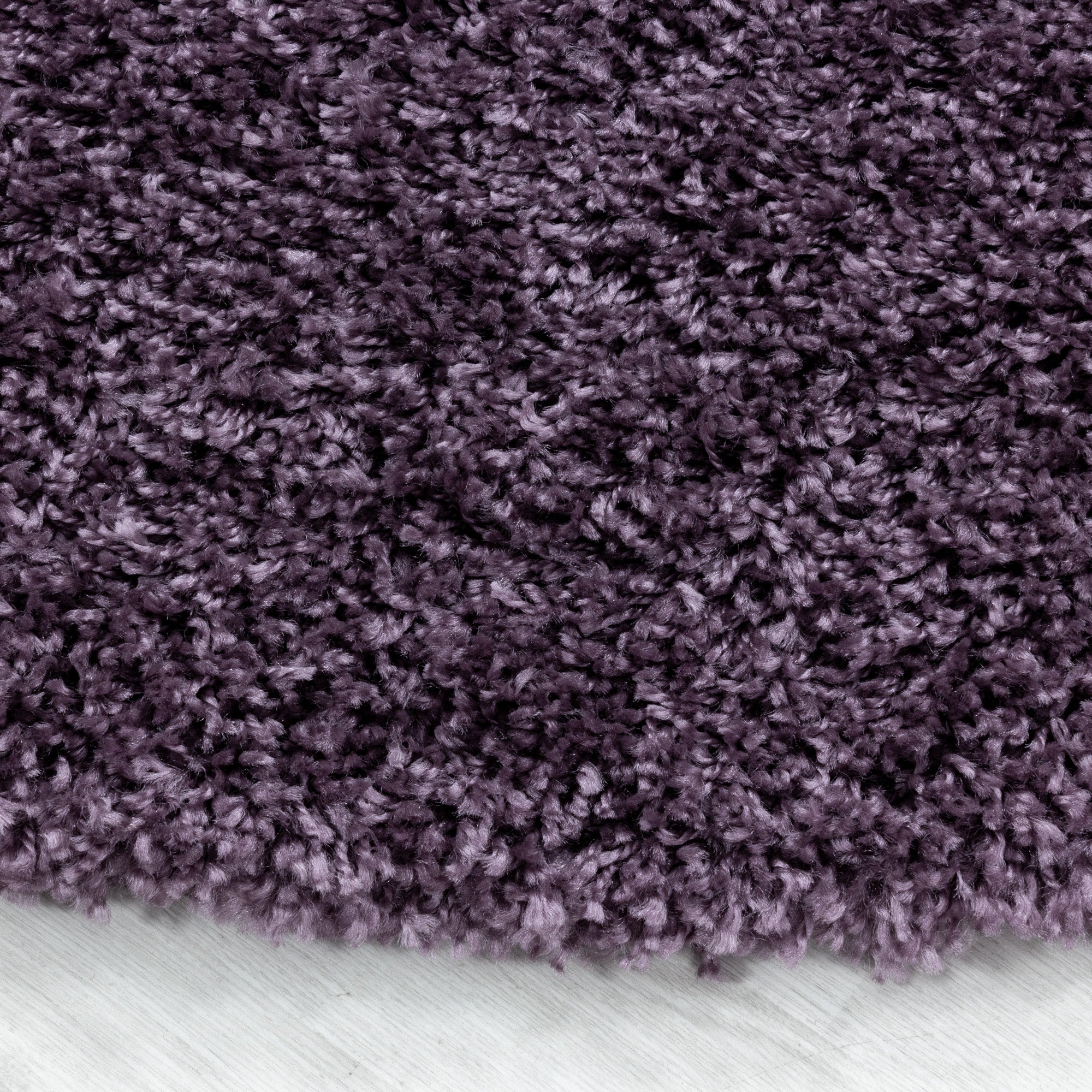 SYDNEY - Tapis shaggy uni rond à poils longs violet - SYD3000VIO SYDNEY