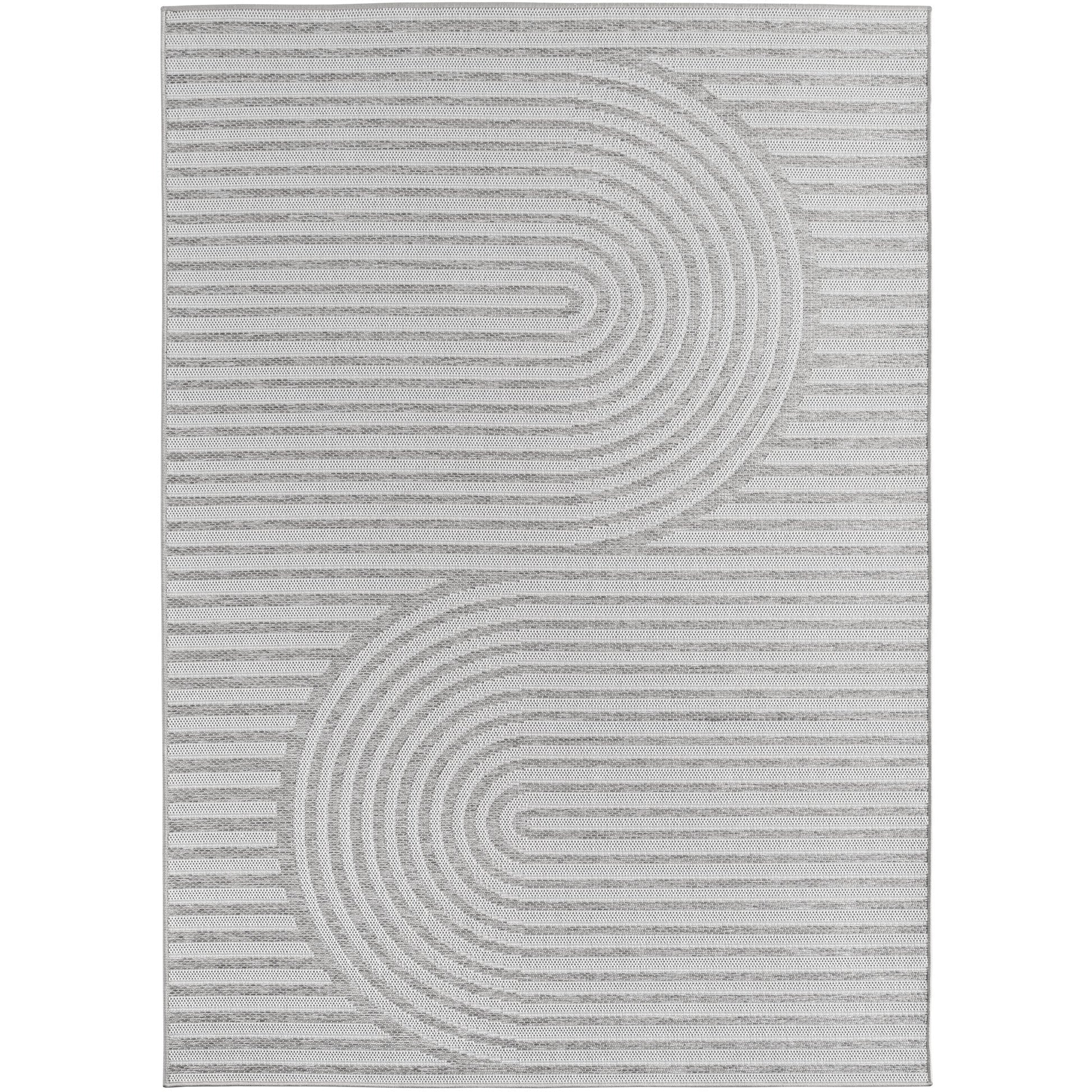 TENERIFE - Tapis Intérieur/Extérieur Gris à Motif Géométrique - TEN1301GRI TENERIFE