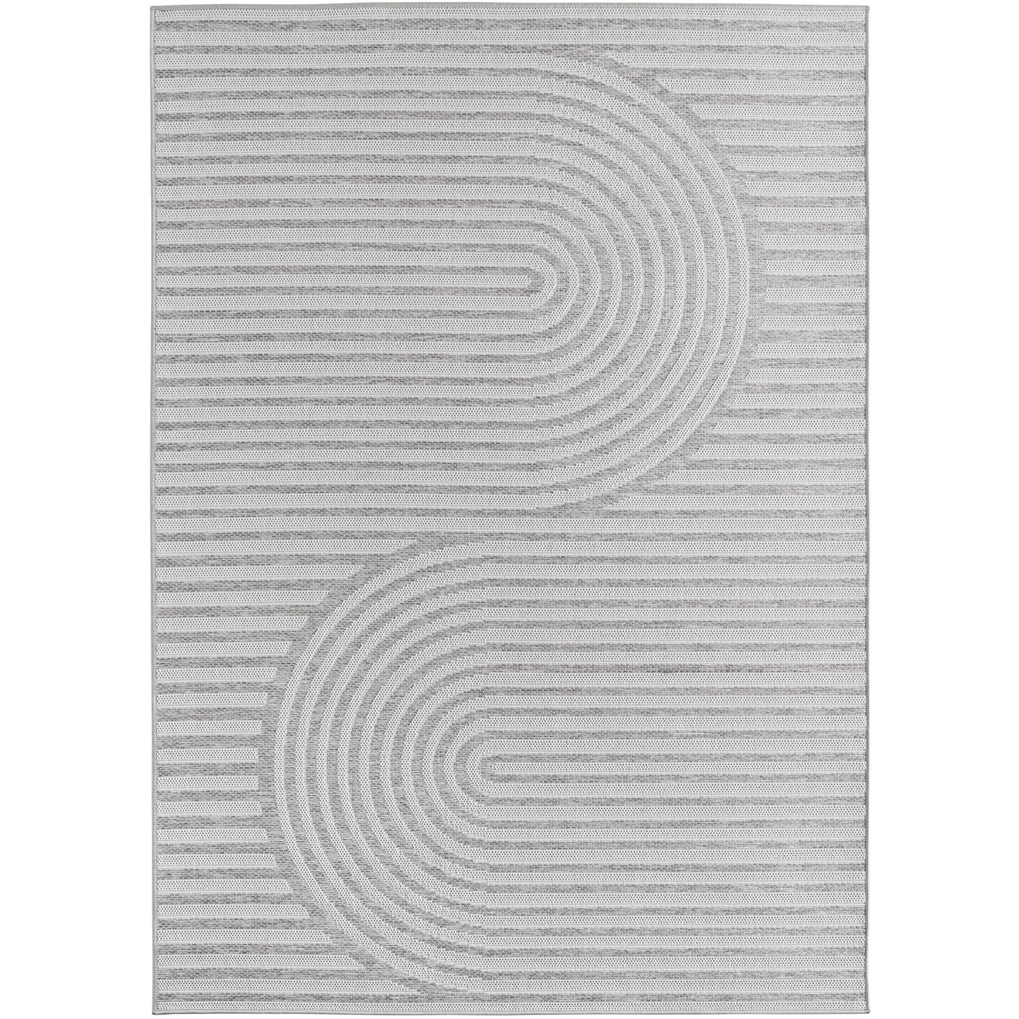 TENERIFE - Tapis Intérieur/Extérieur Gris à Motif Géométrique - TEN1301GRI TENERIFE