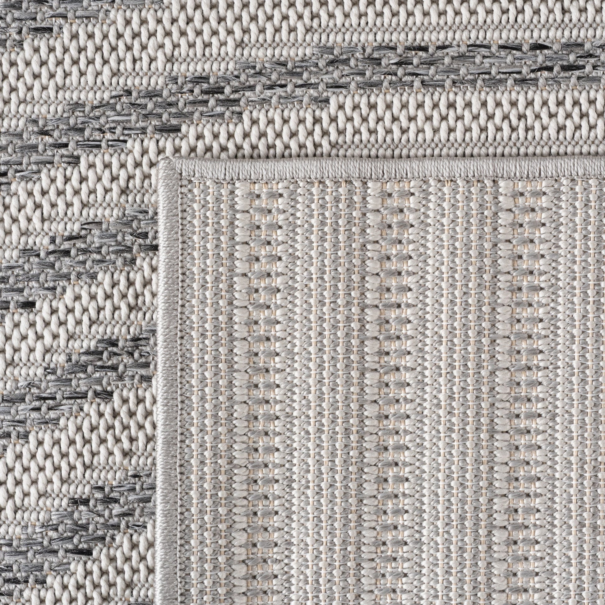 TENERIFE - Tapis Intérieur/Extérieur Gris à Motif Géométrique - TEN1301GRI TENERIFE