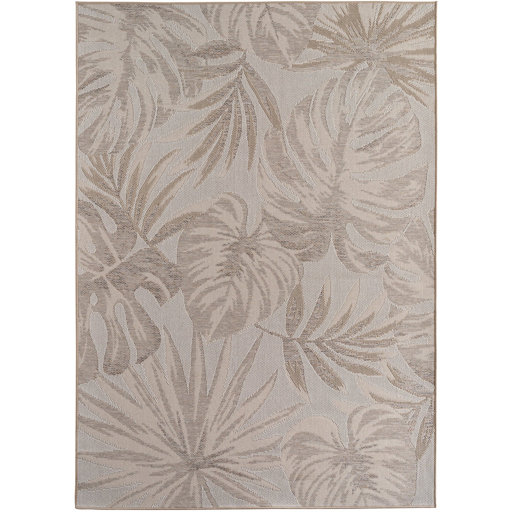 TENERIFE - Tapis Intérieur/Extérieur Beige à Motif Tropical - TEN1302BEI TENERIFE