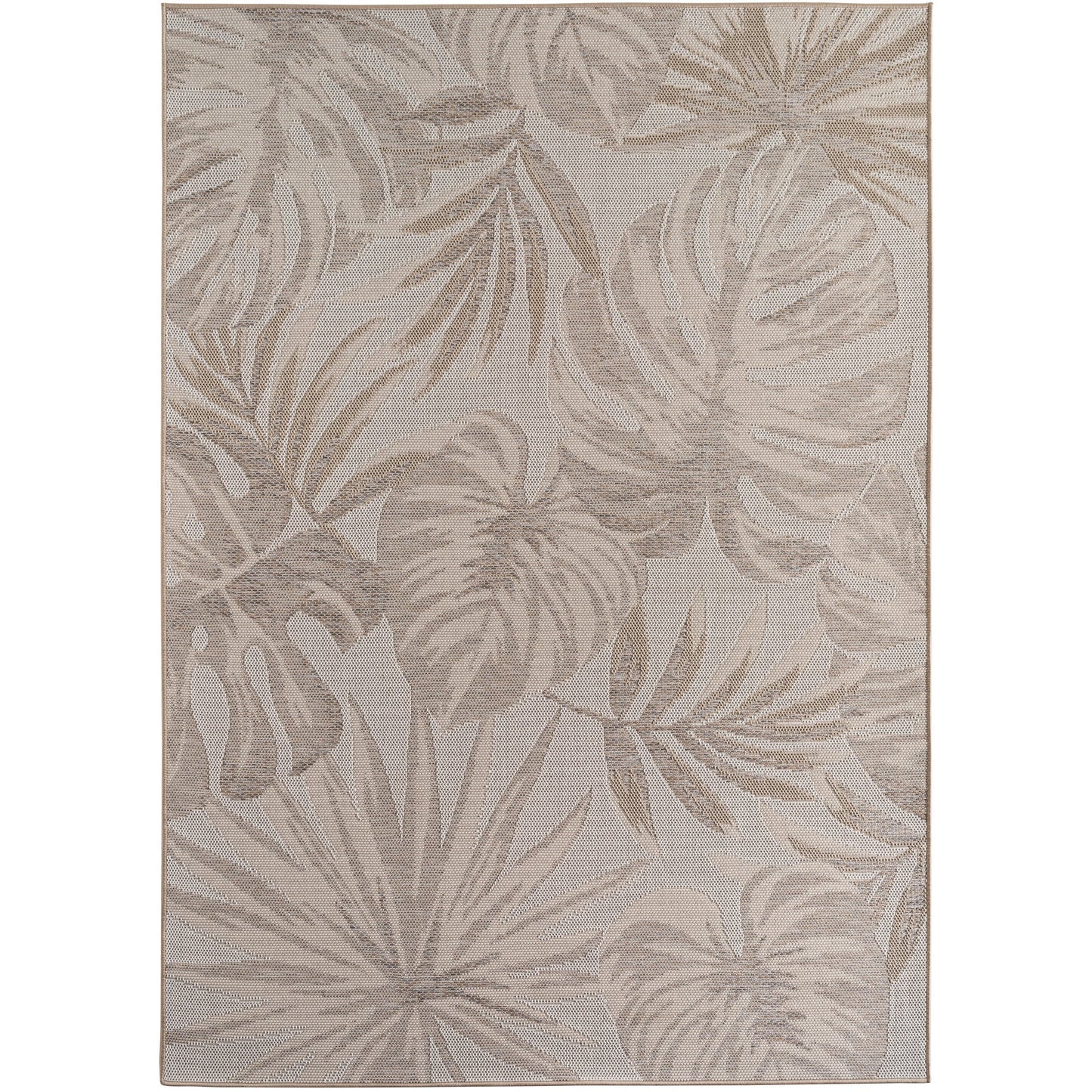 TENERIFE - Tapis Intérieur/Extérieur Beige à Motif Tropical - TEN1302BEI TENERIFE