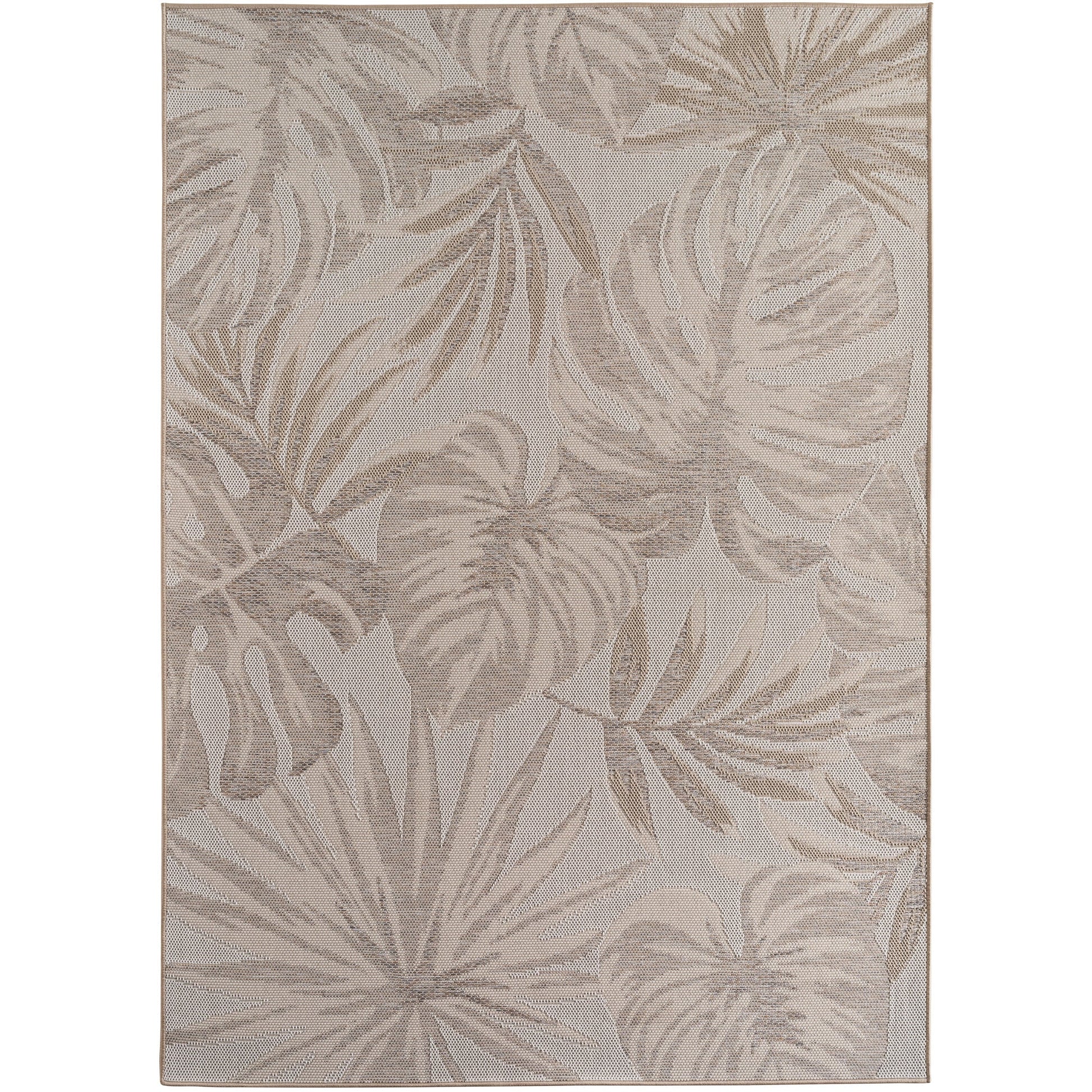TENERIFE - Tapis Intérieur/Extérieur Beige à Motif Tropical - TEN1302BEI TENERIFE