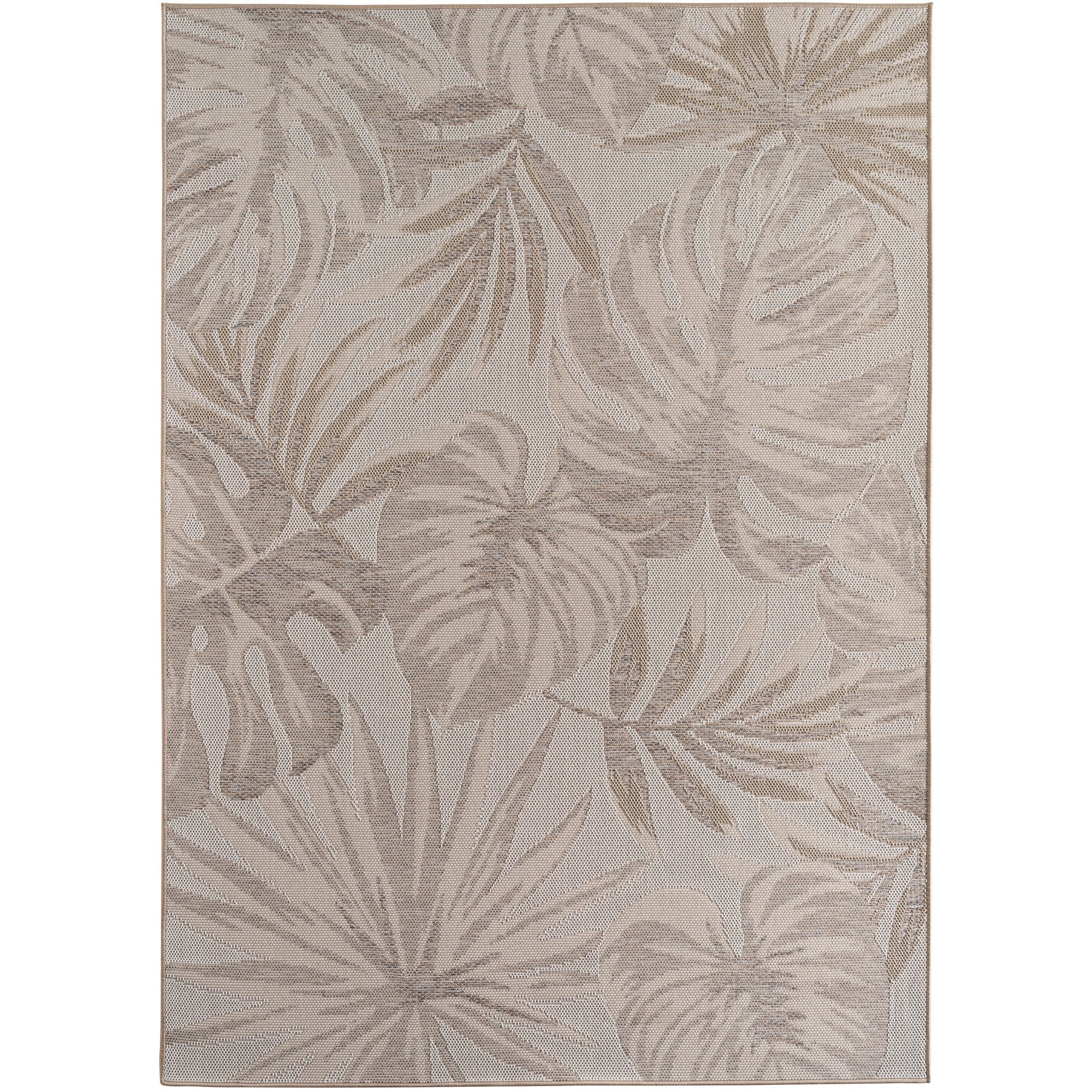 TENERIFE - Tapis Intérieur/Extérieur Beige à Motif Tropical - TEN1302BEI TENERIFE