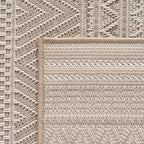 TENERIFE - Tapis Intérieur/Extérieur Beige à Motif Tropical - TEN1302BEI (Copie) TENERIFE
