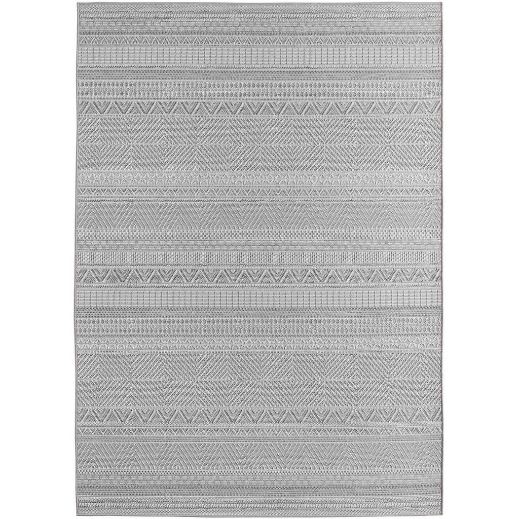 TENERIFE - Tapis Intérieur/Extérieur Gris à Motif Ethnique - TEN1303GRI TENERIFE