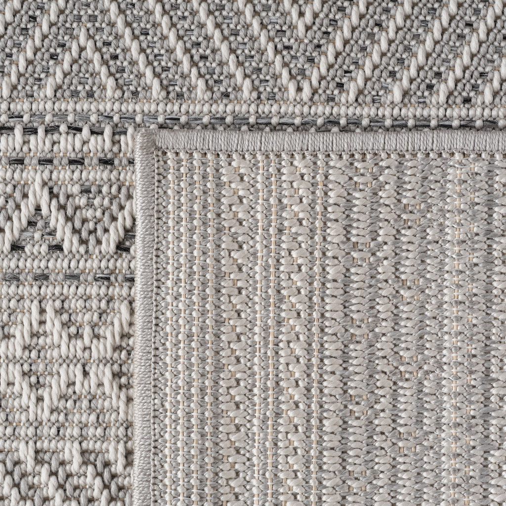 TENERIFE - Tapis Intérieur/Extérieur Gris à Motif Ethnique - TEN1303GRI TENERIFE