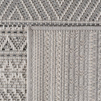 TENERIFE - Tapis Intérieur/Extérieur Gris à Motif Ethnique - TEN1303GRI TENERIFE