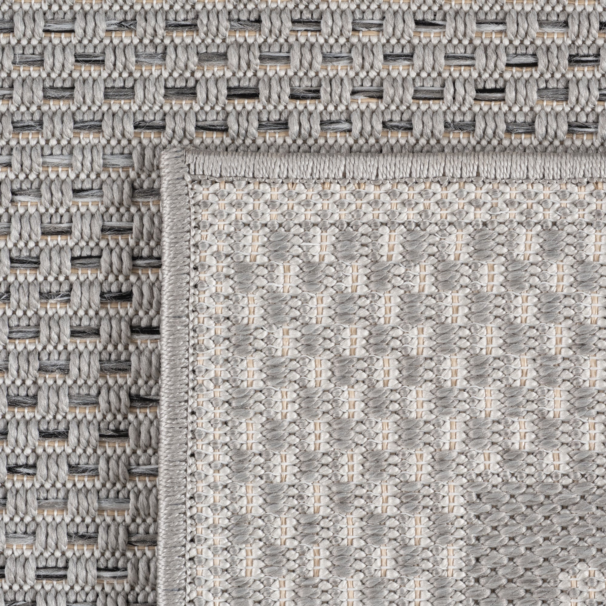 TENERIFE - Tapis Intérieur/Extérieur Gris à Motif Moderne - TEN1304GRI TENERIFE