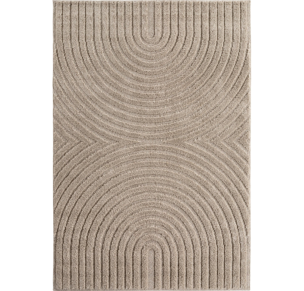 TURIN - tapis moderne design arc en relief : TUR1122BEI TURIN
