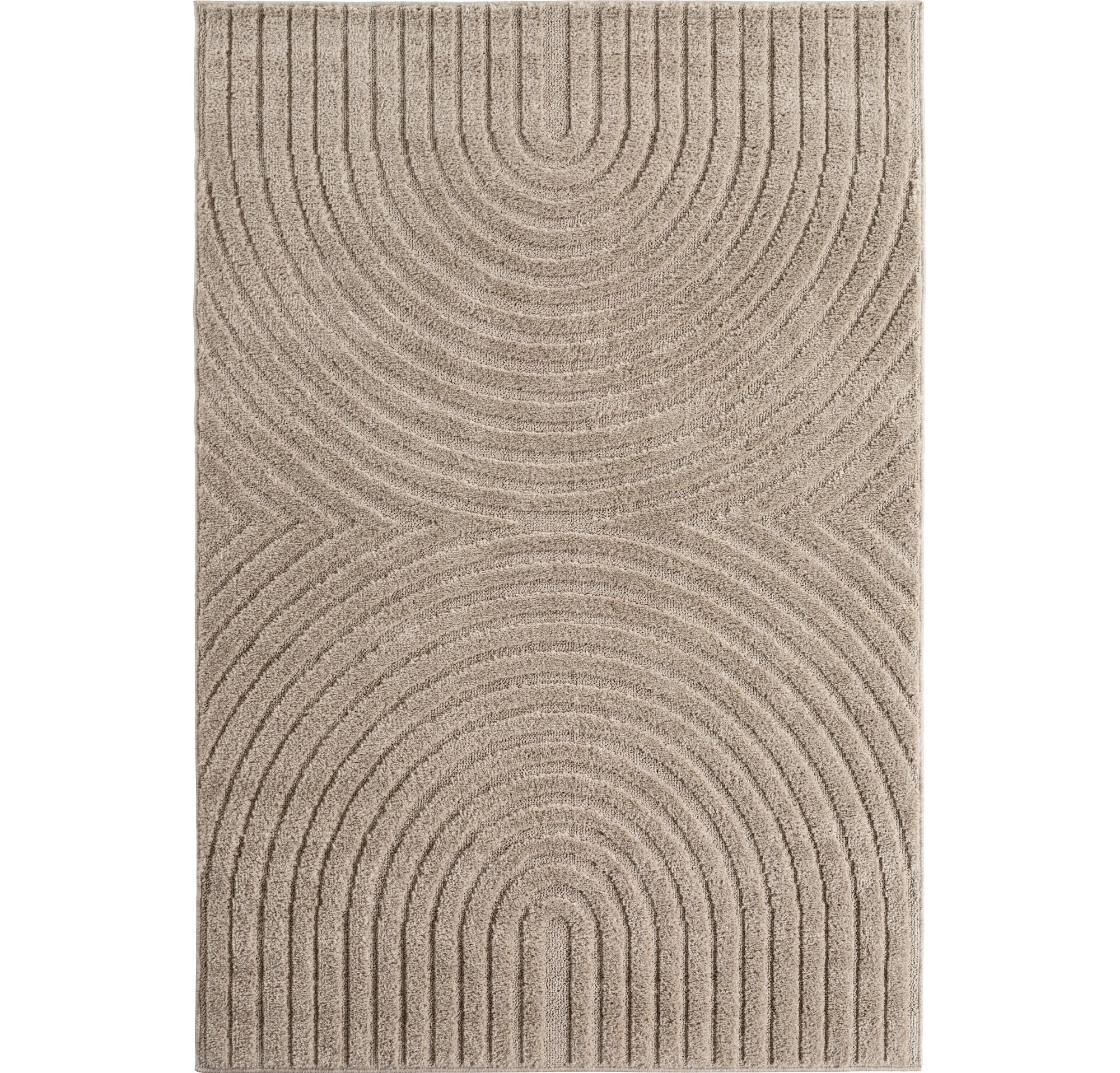 TURIN - tapis moderne design arc en relief : TUR1122BEI TURIN