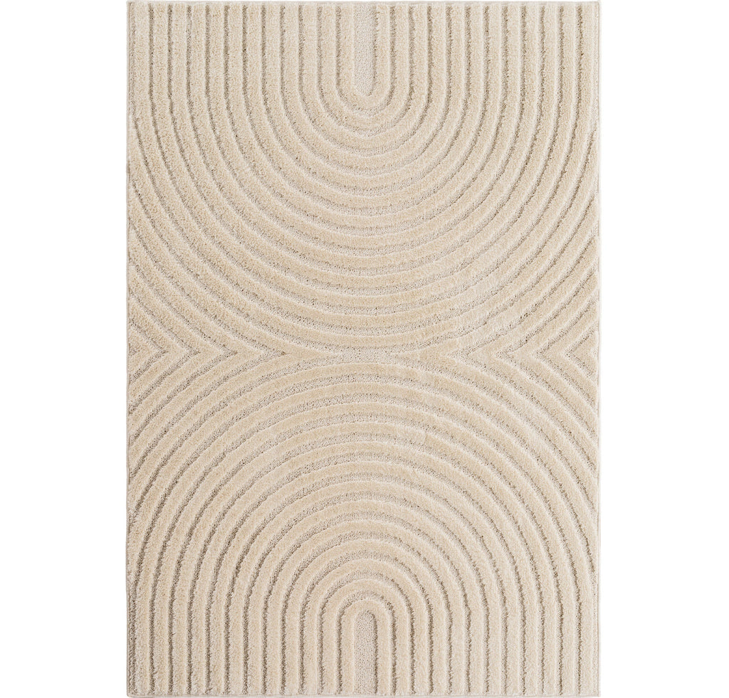 TURIN - tapis moderne design arc en relief : TUR1122CRE TURIN