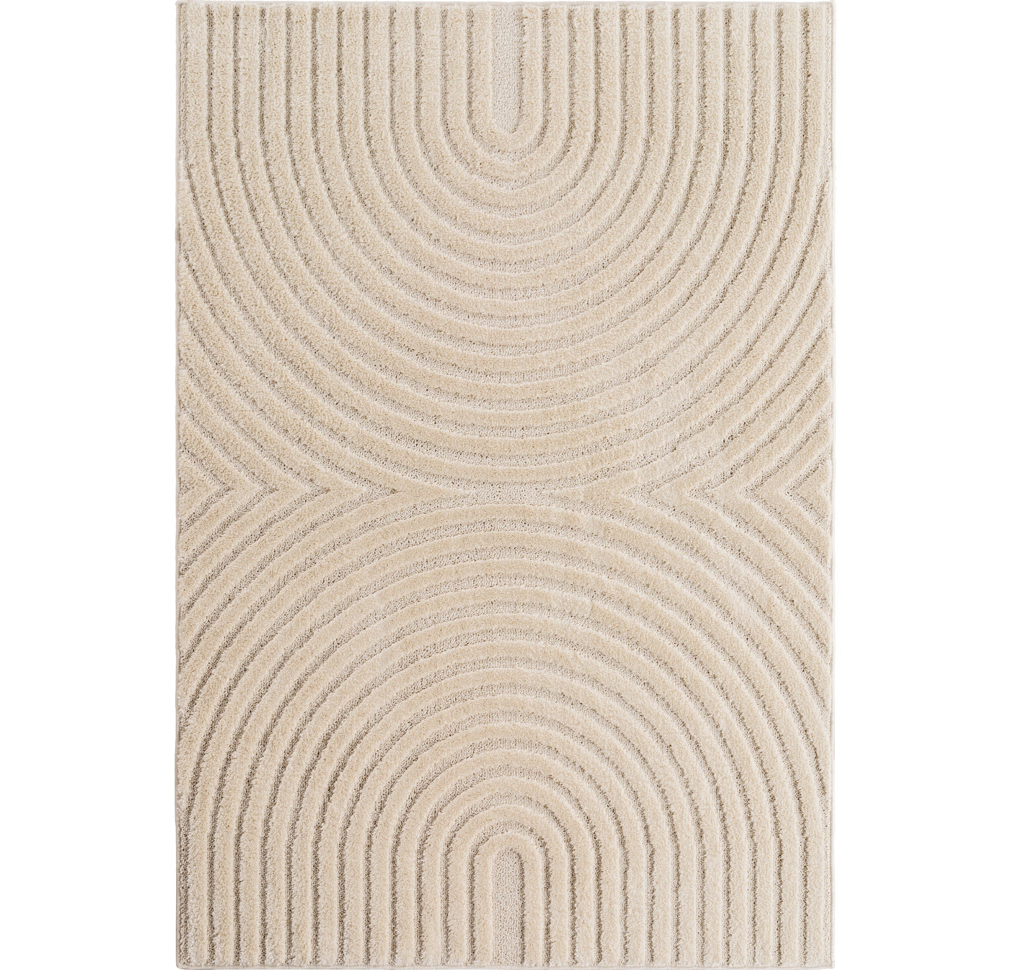 TURIN - tapis moderne design arc en relief : TUR1122CRE TURIN