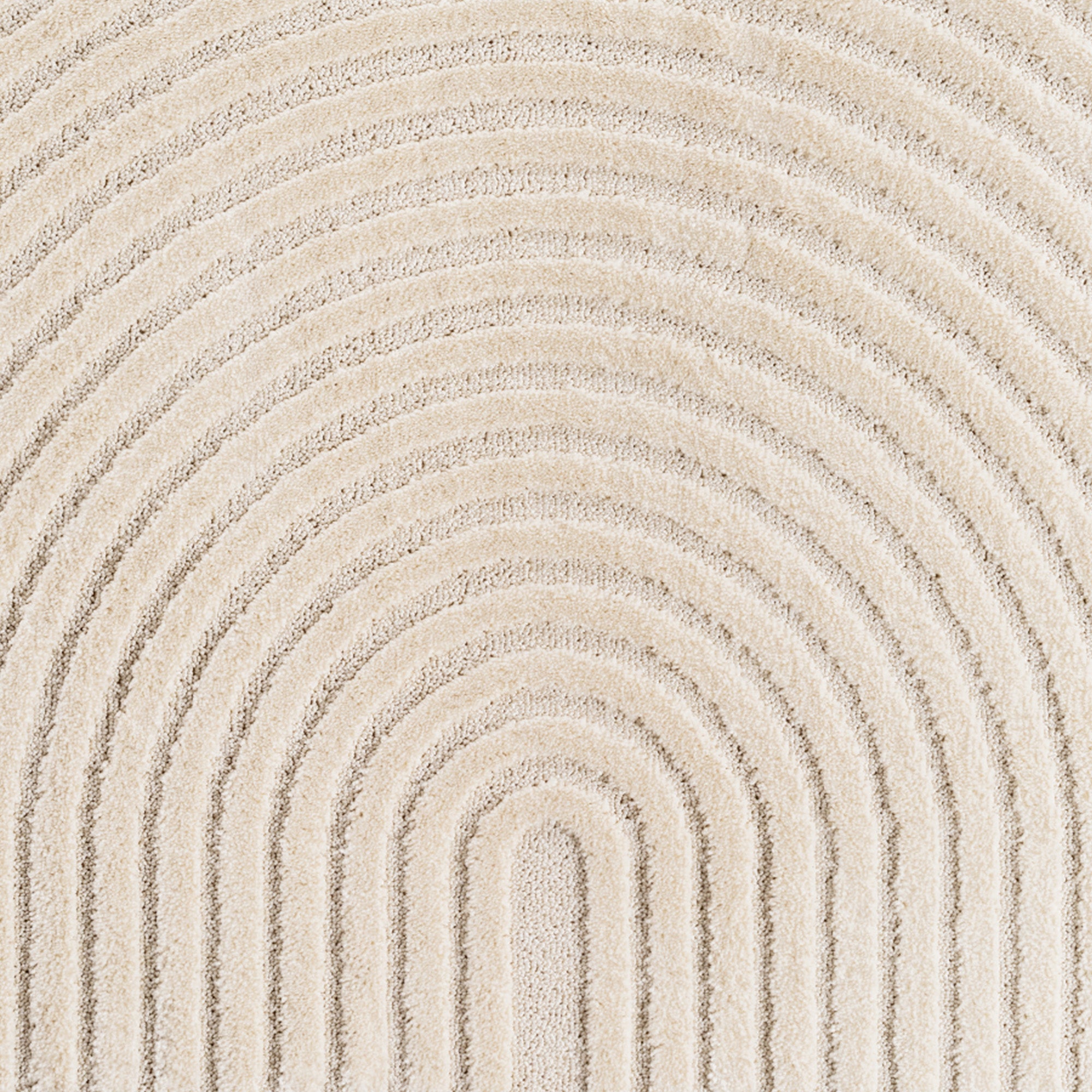 TURIN - tapis moderne rond design arc en relief : TUR1122CRE TURIN