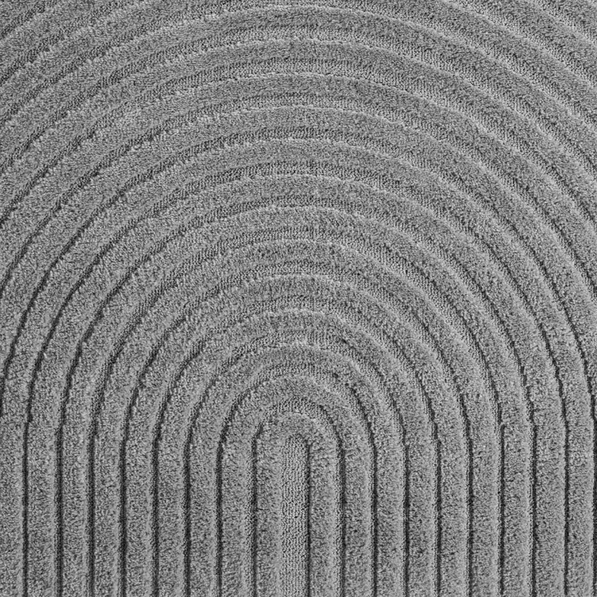 TURIN - tapis moderne design arc en relief : TUR1122SIL TURIN