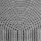 TURIN - tapis moderne rond design arc en relief : TUR1122SIL TURIN