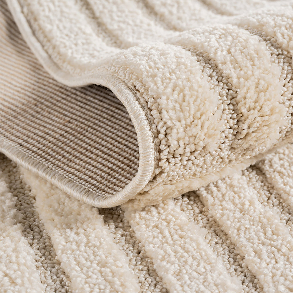 TURIN - tapis moderne design graphique en relief : TUR1123CRE TURIN