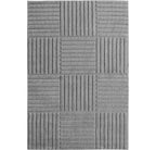 TURIN - tapis moderne design graphique en relief : TUR1123SIL TURIN