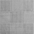 TURIN - tapis moderne design graphique en relief : TUR1123SIL TURIN
