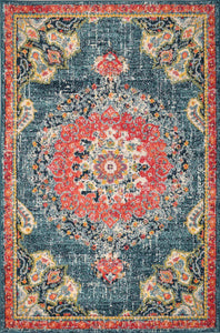 Tapis à motif turquoise : ANA777TUR - Nazar rugs 240X340cm