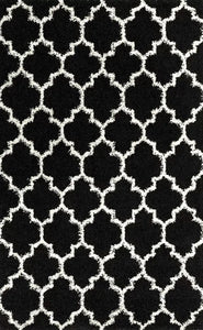 Tapis berbère noir et blanc Nazar rugs