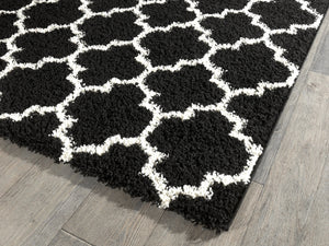 Tapis berbère noir et blanc Nazar rugs