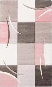 Tapis moderne géométrique rose Nazar rugs