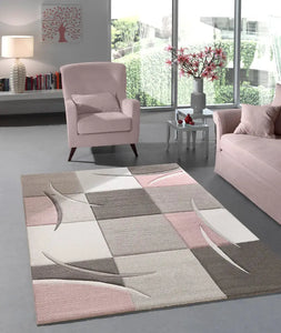 Tapis moderne géométrique rose Nazar rugs