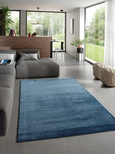Tapis uni bleu Nazar rugs