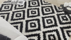 SHATAV Tapis shaggy noir 150x220cm