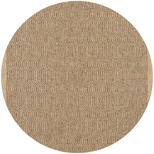 Tapis effet jute naturel uni marron rond : NAT8751MAR - Nazar rugs