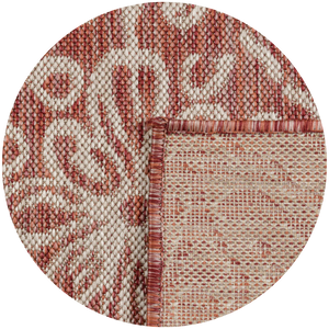 Tapis avec ornements floraux rouges rond : SAM1705ROS - Nazar rugs